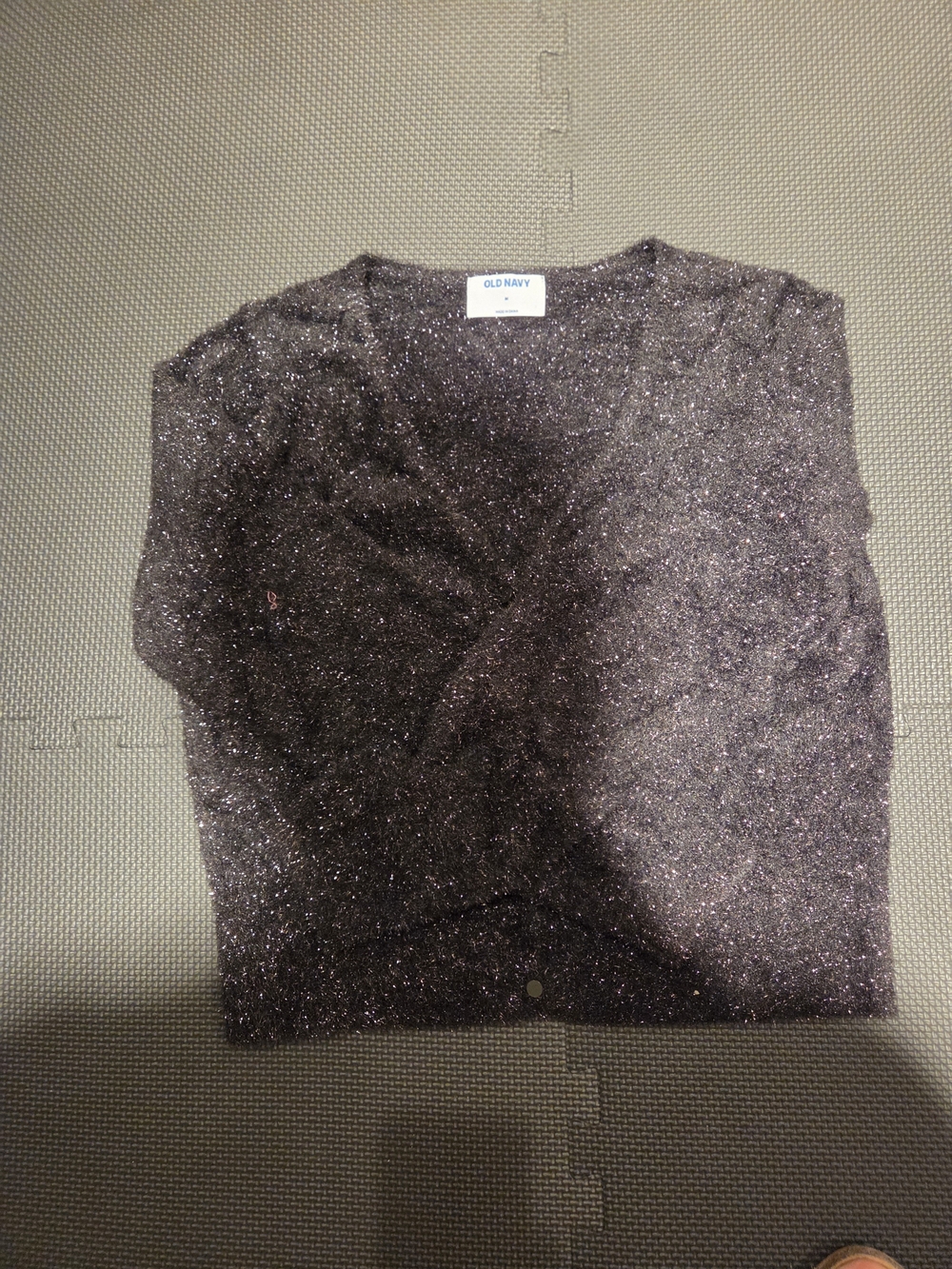 Old Navy Women's Sparkle Black Sweater Cardigan
